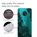 For Nokia 6.2 / 7.2 Coloured Drawing Pattern Highly Transparent TPU Protective Case(Black Rose)