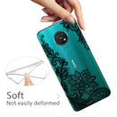 For Nokia 6.2 / 7.2 Coloured Drawing Pattern Highly Transparent TPU Protective Case(Black Rose)