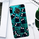 For Nokia 6.2 / 7.2 Coloured Drawing Pattern Highly Transparent TPU Protective Case(Black Cat)