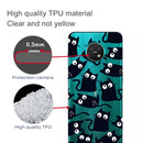 For Nokia 6.2 / 7.2 Coloured Drawing Pattern Highly Transparent TPU Protective Case(Black Cat)