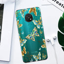 For Nokia 6.2 / 7.2 Coloured Drawing Pattern Highly Transparent TPU Protective Case(Golden Butterfly)