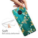 For Nokia 6.2 / 7.2 Coloured Drawing Pattern Highly Transparent TPU Protective Case(Golden Butterfly)