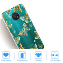 For Nokia 6.2 / 7.2 Coloured Drawing Pattern Highly Transparent TPU Protective Case(Golden Butterfly)