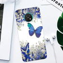 For Nokia 6.2 / 7.2 Coloured Drawing Pattern Highly Transparent TPU Protective Case(Purple Butterfly)