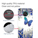 For Nokia 6.2 / 7.2 Coloured Drawing Pattern Highly Transparent TPU Protective Case(Purple Butterfly)