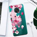 For Nokia 6.2 / 7.2 Coloured Drawing Pattern Highly Transparent TPU Protective Case(Cherry Blossoms)