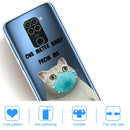 For Xiaomi Redmi 10X Coloured Drawing Pattern Highly Transparent TPU Protective Case(Mask Cat)