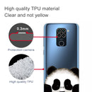 For Xiaomi Redmi 10X Coloured Drawing Pattern Highly Transparent TPU Protective Case(Panda)