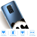 For Xiaomi Redmi 10X Coloured Drawing Pattern Highly Transparent TPU Protective Case(Panda)