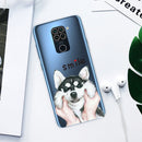 For Xiaomi Redmi 10X Coloured Drawing Pattern Highly Transparent TPU Protective Case(Pinch Dog)