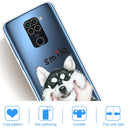 For Xiaomi Redmi 10X Coloured Drawing Pattern Highly Transparent TPU Protective Case(Pinch Dog)