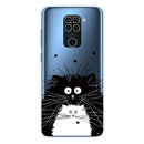 For Xiaomi Redmi 10X Coloured Drawing Pattern Highly Transparent TPU Protective Case(Black White Rat)