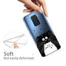 For Xiaomi Redmi 10X Coloured Drawing Pattern Highly Transparent TPU Protective Case(Black White Rat)