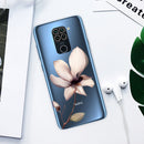 For Xiaomi Redmi 10X Coloured Drawing Pattern Highly Transparent TPU Protective Case(Lotus)