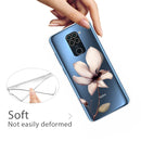 For Xiaomi Redmi 10X Coloured Drawing Pattern Highly Transparent TPU Protective Case(Lotus)