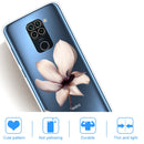 For Xiaomi Redmi 10X Coloured Drawing Pattern Highly Transparent TPU Protective Case(Lotus)