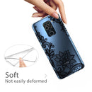For Xiaomi Redmi 10X Coloured Drawing Pattern Highly Transparent TPU Protective Case(Black Rose)