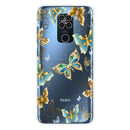 For Xiaomi Redmi 10X Coloured Drawing Pattern Highly Transparent TPU Protective Case(Golden Butterfly)