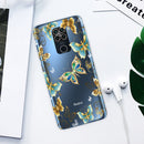 For Xiaomi Redmi 10X Coloured Drawing Pattern Highly Transparent TPU Protective Case(Golden Butterfly)