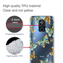 For Xiaomi Redmi 10X Coloured Drawing Pattern Highly Transparent TPU Protective Case(Golden Butterfly)