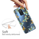 For Xiaomi Redmi 10X Coloured Drawing Pattern Highly Transparent TPU Protective Case(Golden Butterfly)
