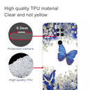 For Xiaomi Redmi 10X Coloured Drawing Pattern Highly Transparent TPU Protective Case(Purple Butterfly)