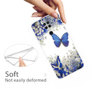 For Xiaomi Redmi 10X Coloured Drawing Pattern Highly Transparent TPU Protective Case(Purple Butterfly)