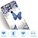 For Xiaomi Redmi 10X Coloured Drawing Pattern Highly Transparent TPU Protective Case(Purple Butterfly)