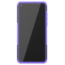 For Motorola Moto G8 Tire Texture Shockproof TPU+PC Protective Case with Holder(Purple)