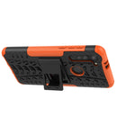 For Motorola Moto G8 Tire Texture Shockproof TPU+PC Protective Case with Holder(Orange)