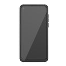 For Motorola Moto G8 Power Tire Texture Shockproof TPU+PC Protective Case with Holder(Black)