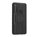 For Motorola Moto G8 Power Tire Texture Shockproof TPU+PC Protective Case with Holder(Black)