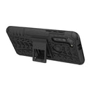 For Motorola Moto G8 Power Tire Texture Shockproof TPU+PC Protective Case with Holder(Black)