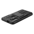 For Motorola Moto G8 Power Tire Texture Shockproof TPU+PC Protective Case with Holder(Black)