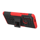 For Motorola Moto G8 Power Tire Texture Shockproof TPU+PC Protective Case with Holder(Red)