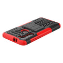For Motorola Moto G8 Power Tire Texture Shockproof TPU+PC Protective Case with Holder(Red)