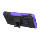 For Motorola Moto G8 Power Tire Texture Shockproof TPU+PC Protective Case with Holder(Purple)