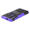 For Motorola Moto G8 Power Tire Texture Shockproof TPU+PC Protective Case with Holder(Purple)