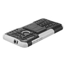 For Motorola Moto G8 Power Tire Texture Shockproof TPU+PC Protective Case with Holder(White)