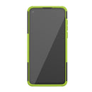 For Motorola Moto G8 Power Tire Texture Shockproof TPU+PC Protective Case with Holder(Green)