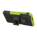 For Motorola Moto G8 Power Tire Texture Shockproof TPU+PC Protective Case with Holder(Green)