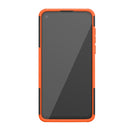 For Motorola Moto G8 Power Tire Texture Shockproof TPU+PC Protective Case with Holder(Orange)