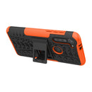 For Motorola Moto G8 Power Tire Texture Shockproof TPU+PC Protective Case with Holder(Orange)