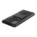 For Samsung Galaxy A31 Tire Texture Shockproof TPU+PC Protective Case with Holder(Black)