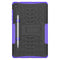 For Samsung Galaxy S6 Lite Tire Texture TPU+PC Shockproof Case , with Holder & Pen Tray(Purple)