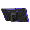 For Samsung Galaxy S6 Lite Tire Texture TPU+PC Shockproof Case , with Holder & Pen Tray(Purple)