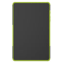 For Samsung Galaxy S6 Lite Tire Texture TPU+PC Shockproof Case , with Holder & Pen Tray(Green)