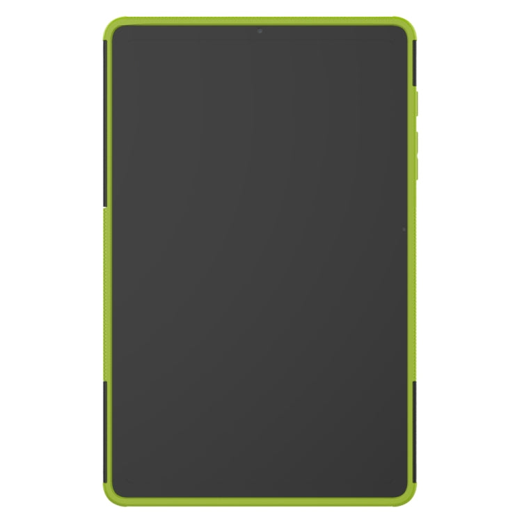 For Samsung Galaxy S6 Lite Tire Texture TPU+PC Shockproof Case , with Holder & Pen Tray(Green)