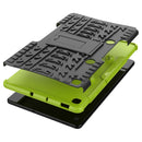 For Samsung Galaxy S6 Lite Tire Texture TPU+PC Shockproof Case , with Holder & Pen Tray(Green)
