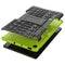 For Samsung Galaxy S6 Lite Tire Texture TPU+PC Shockproof Case , with Holder & Pen Tray(Green)